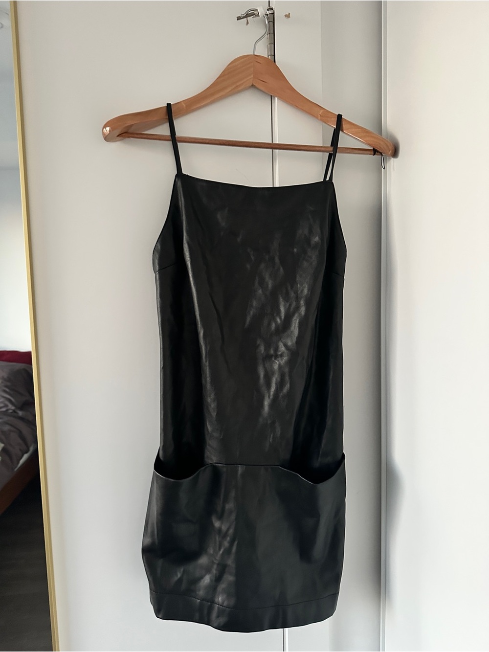 Staud Vegan Leather Shift Dress
